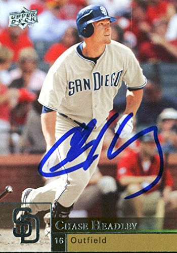 Padres Chase Headley Authentic Signed Card 2009 Upper Deck #316 w/ COA - 757 Sports Collectibles