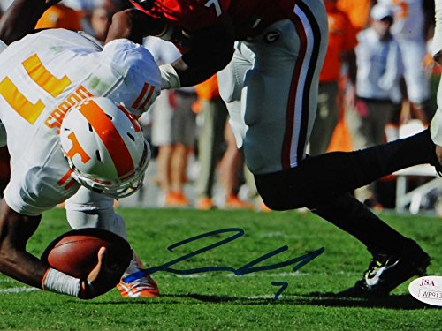 Lorenzo Carter Autographed Georgia 8x10 Tackling PF Photo - JSA W Auth Blue - 757 Sports Collectibles