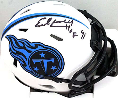 Earl Campbell Signed Tennessee Titans Lunar Speed Mini Helmet HOF- JSA W Black - 757 Sports Collectibles