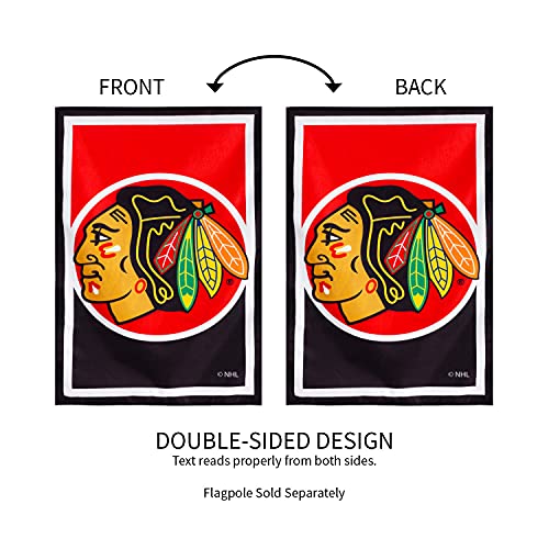 Team Sports America NHL Double Sided Chicago Blackhawks House Flag Officially Licensed Sports Flag for Home Office Yard Sports Gift - 757 Sports Collectibles