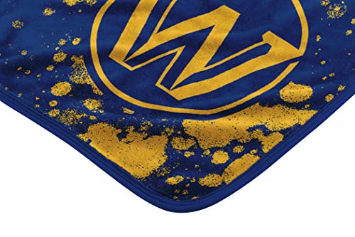 NORTHWEST NBA Golden State Warriors Raschel Throw Blanket, 50" x 60", Dropdown - 757 Sports Collectibles