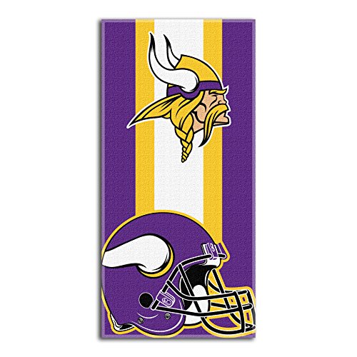 NORTHWEST NFL Minnesota Vikings Beach Towel, 30" x 60", Zone Read - 757 Sports Collectibles