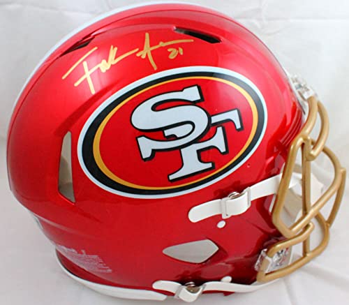 Frank Gore Signed F/S San Francisco 49ers Flash Speed Authentic Helmet-Beckett W Hologram Gold - 757 Sports Collectibles