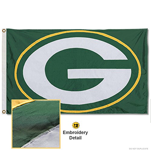 WinCraft Green Bay Packers Embroidered Nylon Flag - 757 Sports Collectibles