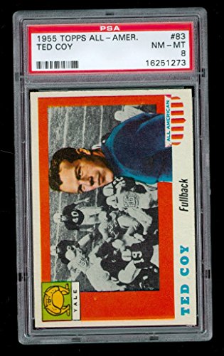1955 Topps All-American Ted Coy Yale #83 PSA 8 Graded Football Card