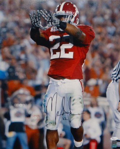 Mark Ingram Autographed 16x20 Vertical Showing Gloves Alabama Photo- JSA Authenticated