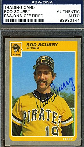 ROD SCURRY 1985 FLEER PSA/DNA COA SIGNED ORIGINAL AUTHENTIC AUTOGRAPH