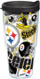 Tervis Made in USA Double Walled NFL® Pittsburgh Steelers Insulated Tumbler Cup Keeps Drinks Cold & Hot, 24oz, All Over - 757 Sports Collectibles