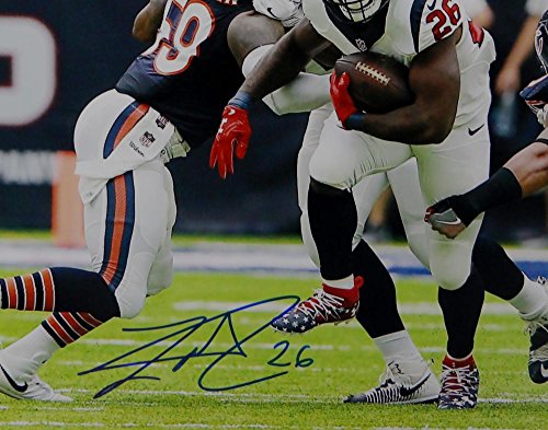 Lamar Miller Signed Houston Texans 8x10 Against Bears Photo- JSA W Auth Blue - 757 Sports Collectibles