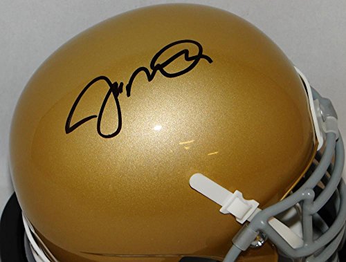 Joe Montana Autographed Black Notre Dame Schutt Mini Helmet- JSA Witnessed Auth - 757 Sports Collectibles