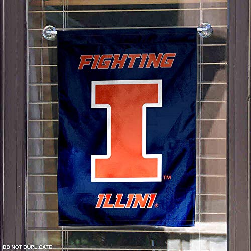 College Flags & Banners Co. Illinois Fighting Illini New Logo Garden Flag - 757 Sports Collectibles