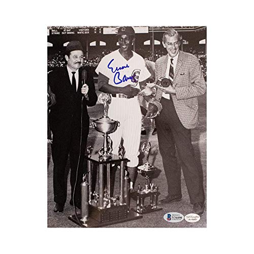 Ernie Banks Autographed Chicago Cubs 8x10 Photo - BAS COA (Trophy) - 757 Sports Collectibles