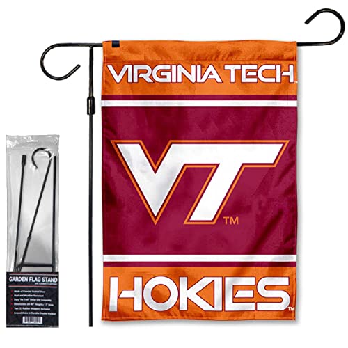 Virginia Tech Hokies Garden Flag and Flag Stand Holder Flagpole Set - 757 Sports Collectibles