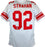 Michael Strahan Autographed White Pro Style Jersey-Beckett W Hologram Black - 757 Sports Collectibles