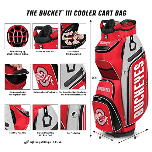 Georgia Bulldogs Bucket III Cooler Cart Golf Bag - 757 Sports Collectibles