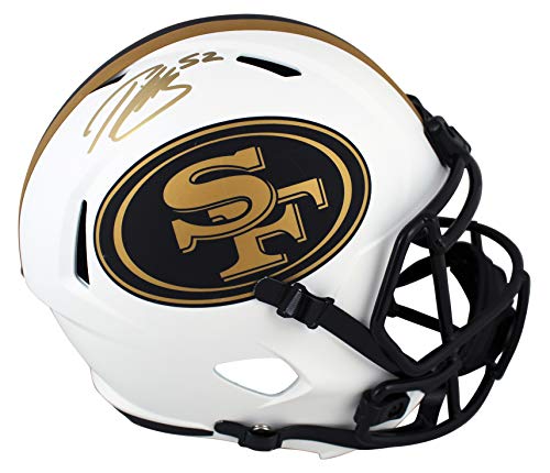 49ers Patrick WIllis Signed Lunar Full Size Speed Rep Helmet BAS Witnessed - 757 Sports Collectibles