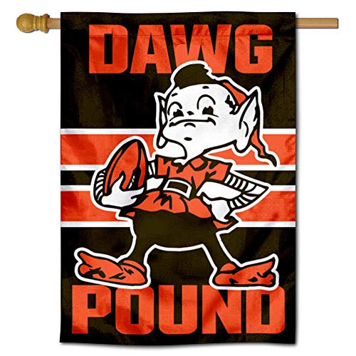 WinCraft Cleveland Browns Dawg Pound Brownie Double Sided Banner Flag - 757 Sports Collectibles