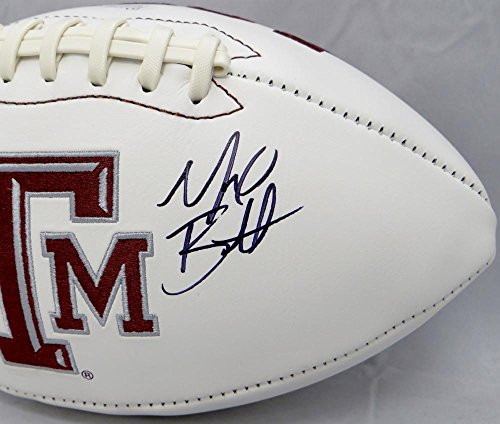 Michael Bennett Martellus Bennett Signed Texas AM Logo Football- JSA W Auth - 757 Sports Collectibles