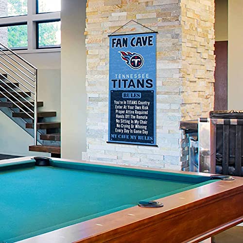 WinCraft Tennessee Titans Man Cave Fan Banner Wall Door Scroll - 757 Sports Collectibles