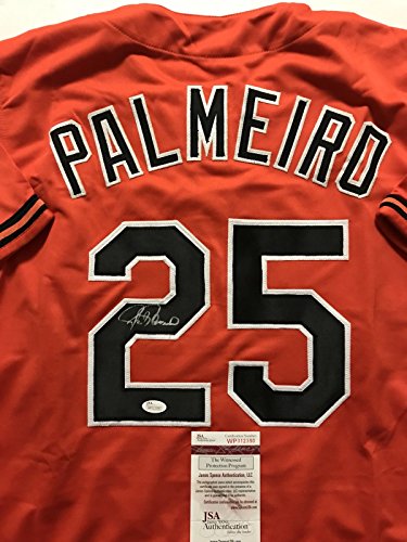 Autographed/Signed Rafael Palmeiro Baltimore Orange Baseball Jersey JSA COA