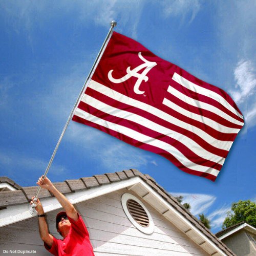 College Flags & Banners Co. Alabama Crimson Tide Stars and Stripes Nation Flag - 757 Sports Collectibles