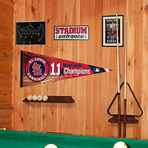 WinCraft Cardinals 11 Time Champions Pennant Flag - 757 Sports Collectibles