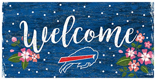 Fan Creations NFL Buffalo Bills Unisex Buffalo Bills Welcome Floral Sign, Team Color, 6 x 12 - 757 Sports Collectibles