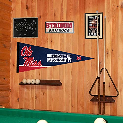 College Flags & Banners Co. Ole Miss Pennant Full Size Felt - 757 Sports Collectibles