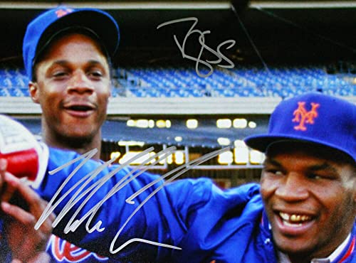 Mike Tyson Doc Gooden Darryl Strawberry Autographed 16x20 Color Photo- JSA W Auth - 757 Sports Collectibles