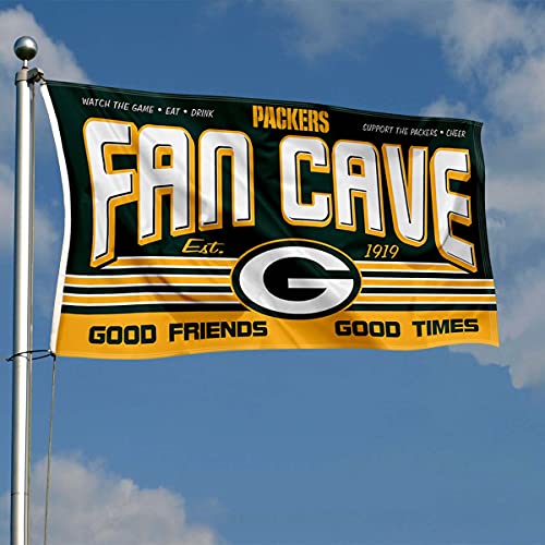 WinCraft Green Bay Packers Fan Man Cave Banner Flag - 757 Sports Collectibles