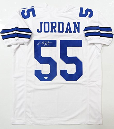 Lee Roy Jordan Autographed White Pro Style Jersey- JSA Witnessed Auth L5