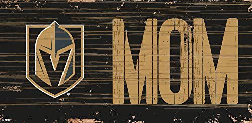 Fan Creations NHL Vegas Golden Knights Unisex Vegas Golden Knights MOM Sign, Team Color, 6 x 12 - 757 Sports Collectibles
