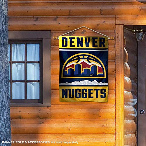 WinCraft Denver Nuggets New Skyline Logo Double Sided House Banner Flag - 757 Sports Collectibles