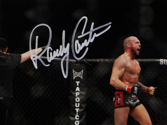 Randy Couture Autographed UFC 8x10 Photo Knock Out- Beckett Auth White Ref Back Turned - 757 Sports Collectibles