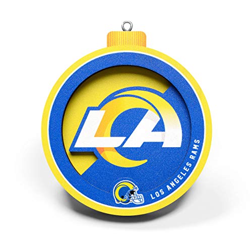 YouTheFan NFL Los Angeles Rams 3D Logo Series Ornament - 757 Sports Collectibles