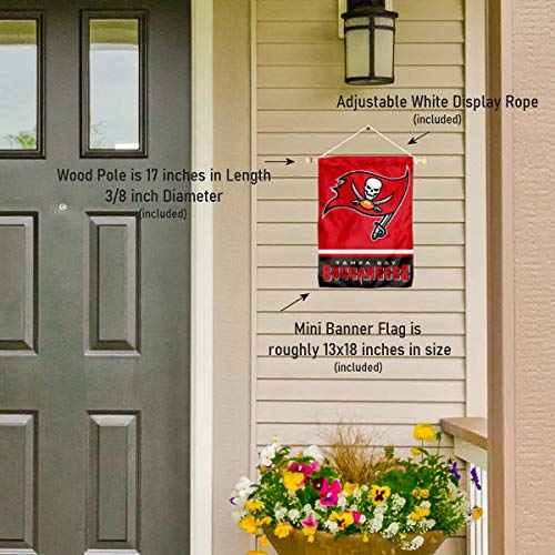 Tampa Bay Buccaneers Banner Window Wall Hanging Flag with Suction Cup - 757 Sports Collectibles