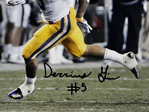 Derrius Guice Autographed LSU 8x10 Sideline Run Photo - JSA W Auth Black - 757 Sports Collectibles