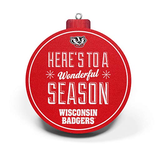 YouTheFan NCAA Wisconsin Badgers 3D Logo Series Ornament, team colors - 757 Sports Collectibles