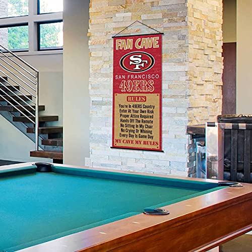 WinCraft San Francisco 49ers Man Cave Fan Banner Wall Door Scroll - 757 Sports Collectibles