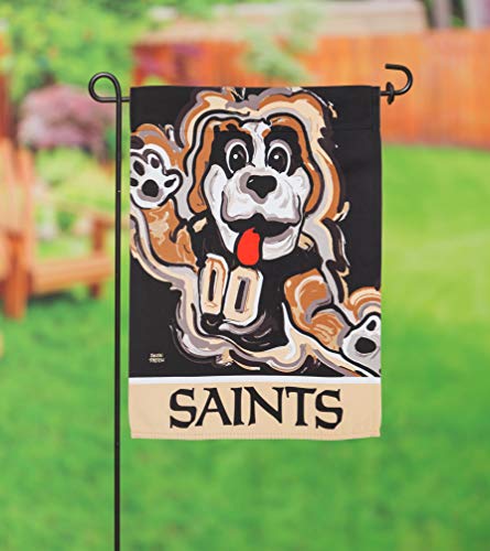 Team Sports America New Orleans Saints Suede Garden Flag 12.5 x 18 Inches Justin Patten - 757 Sports Collectibles