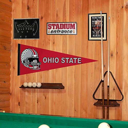 College Flags & Banners Co. Ohio State Buckeyes Football Helmet Pennant - 757 Sports Collectibles