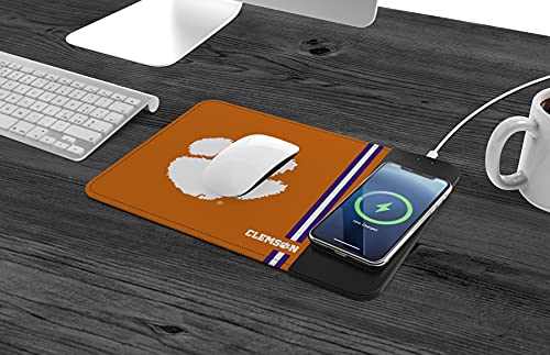SOAR NCAA Wireless Charging Mouse Pad, Clemson Tigers - 757 Sports Collectibles