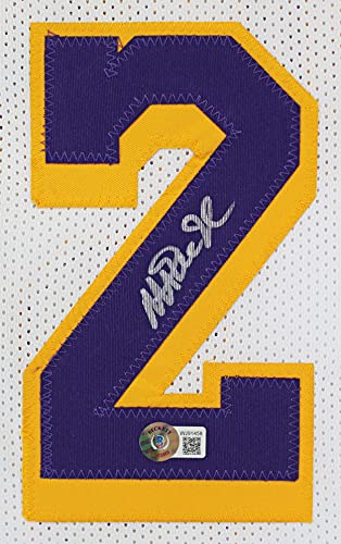 Magic Johnson Authentic Signed White Pro Style Jersey Autographed BAS Witnessed - 757 Sports Collectibles