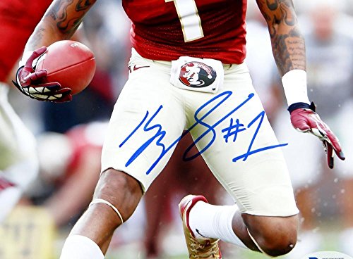 Kelvin Benjamin Autographed FSU 8x10 Running w/ Ball PF Photo- Beckett Auth Blue - 757 Sports Collectibles