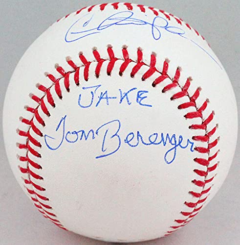 Charlie Sheen Corbin Bernsen Autographed Rawlings OML Baseball w/insc- JSA W - 757 Sports Collectibles