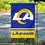 WinCraft Rams LA Logo Garden Flag Double Sided Banner - 757 Sports Collectibles