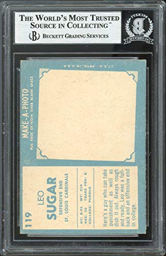 Cardinals Leo Sugar Authentic Signed 1961 Topps #119 Card BAS Slabbed - 757 Sports Collectibles