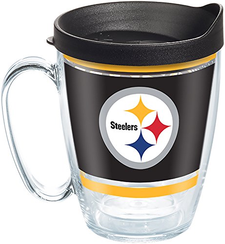 Tervis Made in USA Double Walled NFL® Pittsburgh Steelers Insulated Tumbler Cup Keeps Drinks Cold & Hot, 16oz Mug, Legend - 757 Sports Collectibles