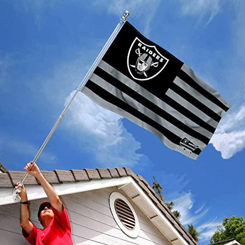 WinCraft Las Vegas Raiders USA American Nation Stripes 3x5 Grommet Flag - 757 Sports Collectibles