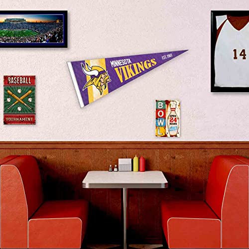 WinCraft Minnesota Vikings Throwback Vintage Retro Pennant Flag - 757 Sports Collectibles